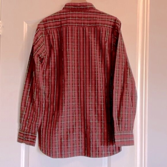 TOMMY HILFIGER red and black button down shirt - Picture 3 of 3